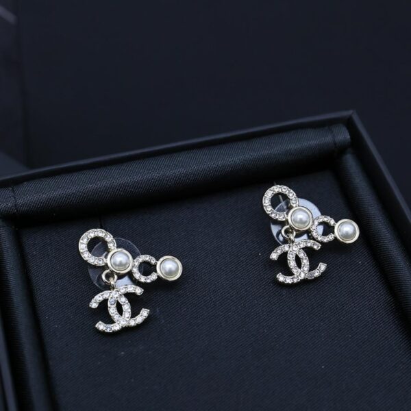 réplica,joyas,joyería,1:1,replica,fake,lujo,barato Pendientes con doble letra C Coco de la colección de los años 25 de Chanel (G1AGD)
