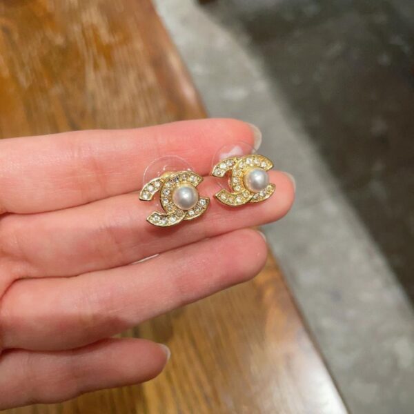 réplica,joyas,joyería,1:1,replica,fake,lujo,barato Pendientes Chanel Doble C de segunda mano (AX9BG)