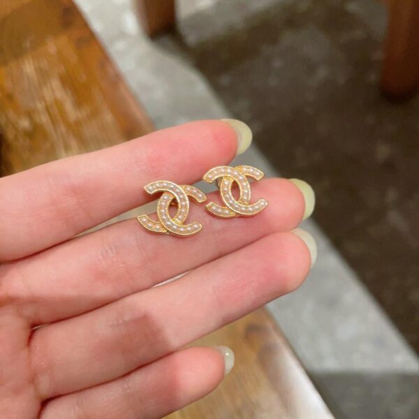 réplica,joyas,joyería,1:1,replica,fake,lujo,barato Pendientes Chanel Doble C de segunda mano (MO7HD)