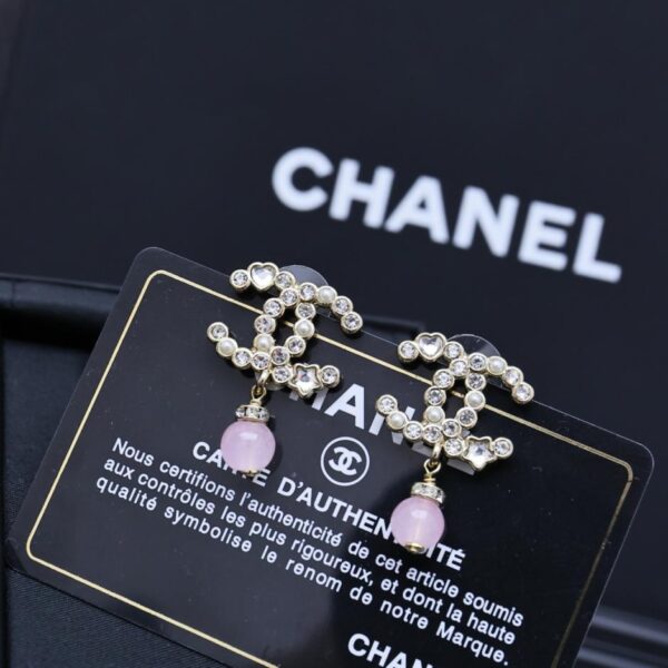 réplica,joyas,joyería,1:1,replica,fake,lujo,barato Pendientes Chanel de plata con forma de estrella y perla, con forma de corazón y diamante, y diez estrellas y perla (Q4JZB)