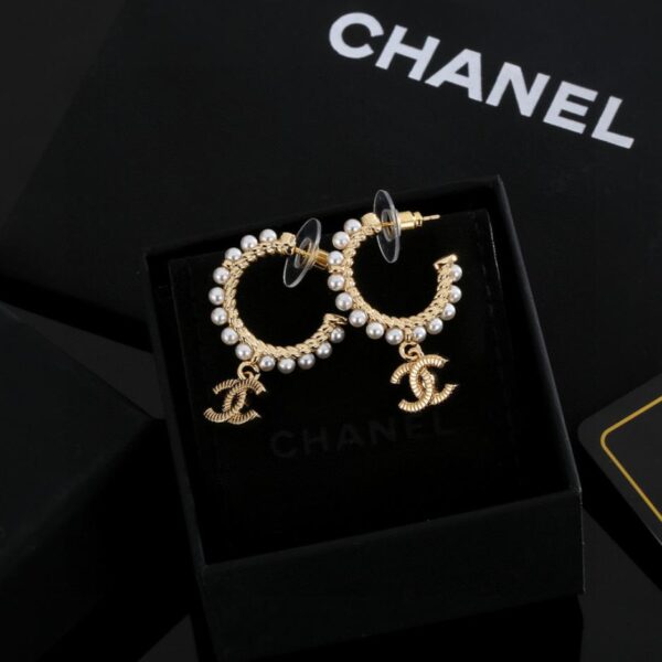 réplica,joyas,joyería,1:1,replica,fake,lujo,barato Pendientes Chanel con forma de aguja de plata de ley 925 (YM2IQ)