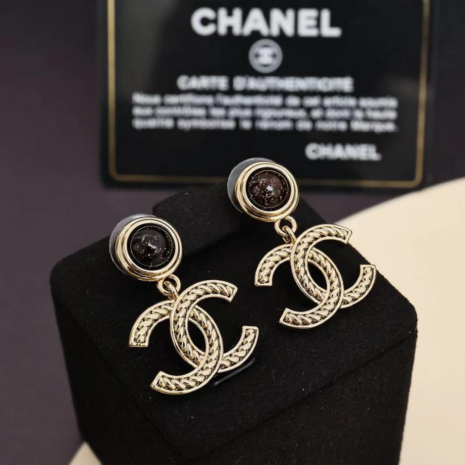 réplica,joyas,joyería,1:1,replica,fake,lujo,barato réplica,joyas,joyería,1:1,replica,fake,lujo,barato Pendientes de doble C roscados Chanel 25A (5QPZL)