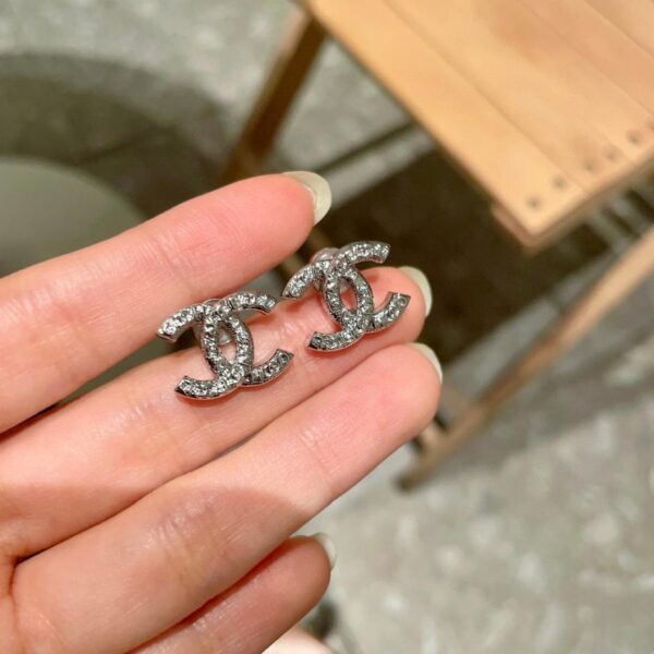 réplica,joyas,joyería,1:1,replica,fake,lujo,barato Pendientes vintage de doble C de Chanel, réplica original del logotipo (82WDC)