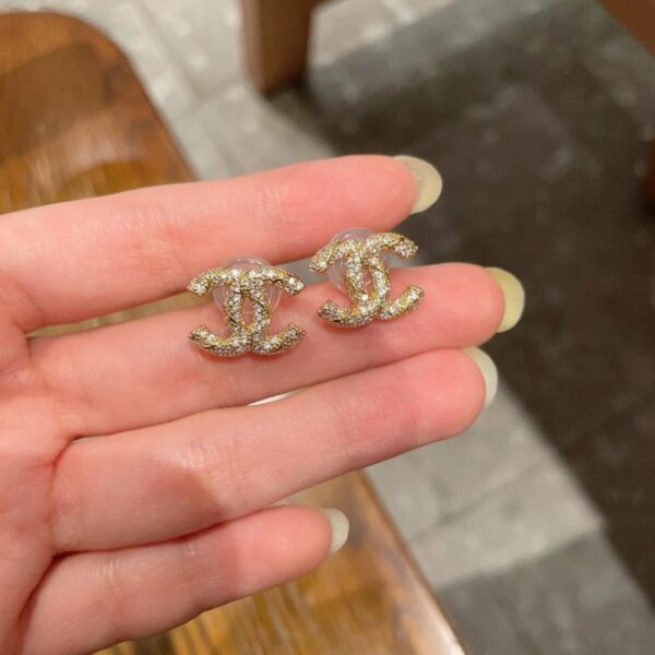 réplica,joyas,joyería,1:1,replica,fake,lujo,barato Pendientes vintage de doble C de Chanel, réplica original del logotipo (H1P1H)
