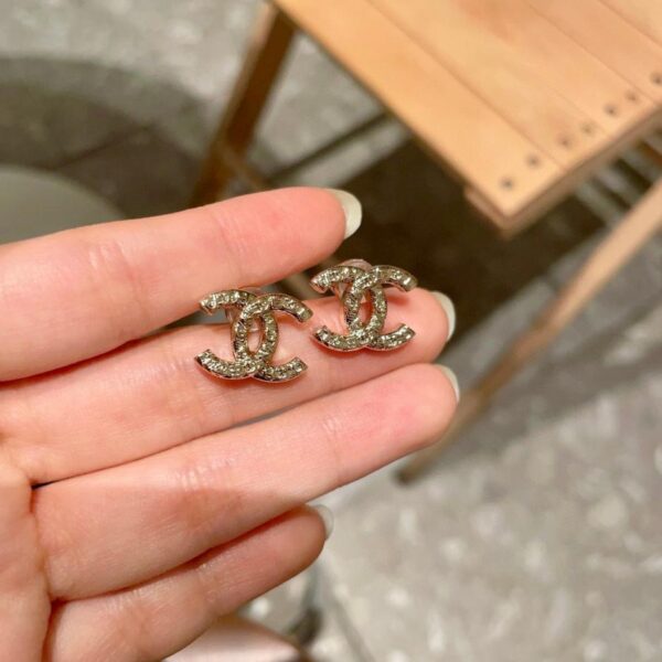 réplica,joyas,joyería,1:1,replica,fake,lujo,barato Pendientes vintage de doble C de Chanel, réplica original del logotipo (VGYZR)