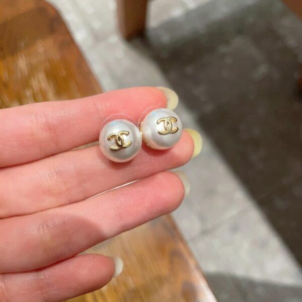 réplica,joyas,joyería,1:1,replica,fake,lujo,barato Pendientes vintage de doble C de Chanel, réplica original del logotipo (ZFXR5)