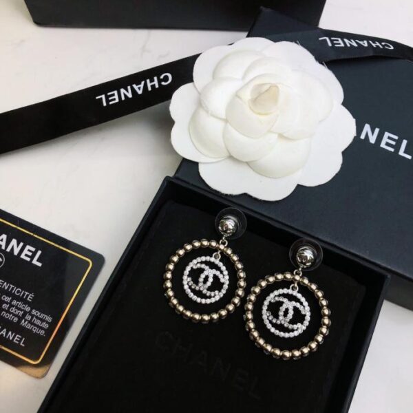 réplica,joyas,joyería,1:1,replica,fake,lujo,barato Pendientes Chanel New Classic Doble C, originales, de latón y plata de ley 925 (GGBH5)