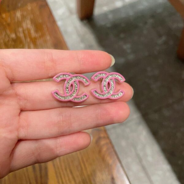 réplica,joyas,joyería,1:1,replica,fake,lujo,barato Pendientes vintage de doble C de Chanel, réplica original del logotipo (KEVPV)