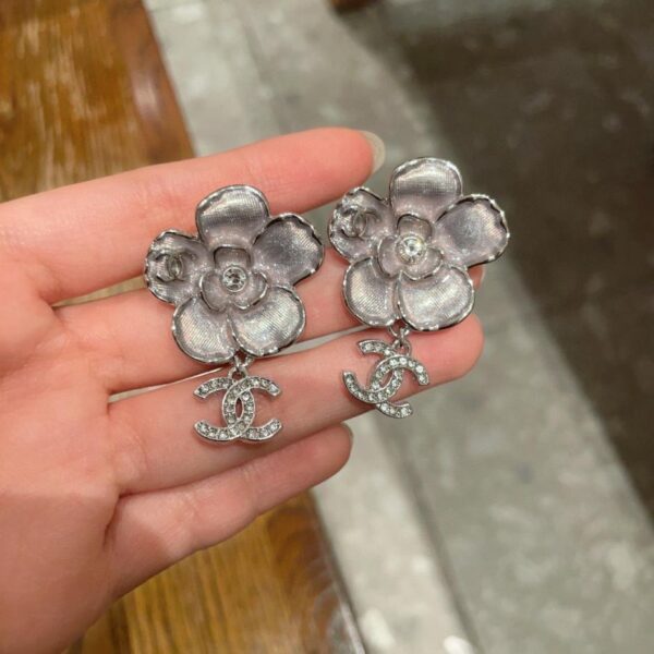 réplica,joyas,joyería,1:1,replica,fake,lujo,barato Pendientes vintage de doble C de Chanel, réplica original del logotipo (SCHUC)