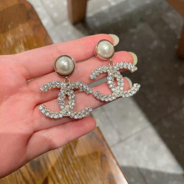 réplica,joyas,joyería,1:1,replica,fake,lujo,barato Pendientes vintage de doble C de Chanel, réplica original del logotipo (5GXG3)
