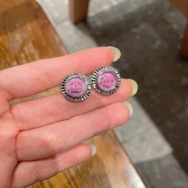 réplica,joyas,joyería,1:1,replica,fake,lujo,barato Pendientes vintage de doble C de Chanel, réplica original del logotipo (7595G)