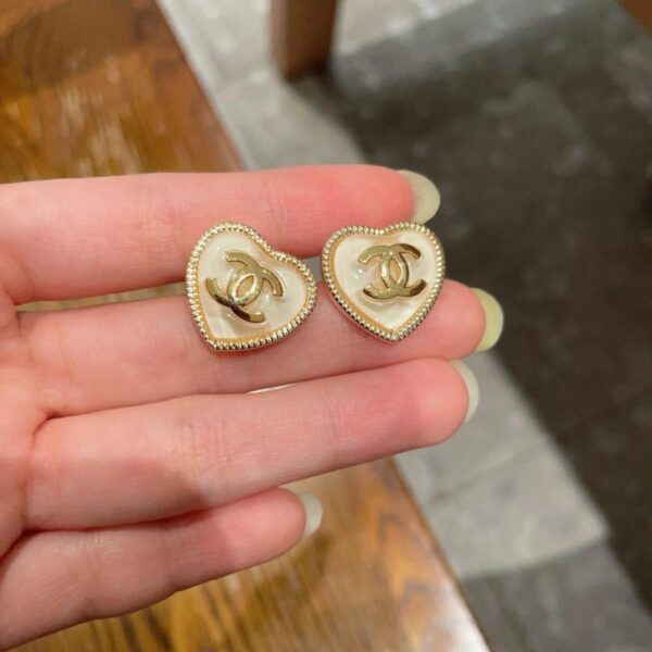 réplica,joyas,joyería,1:1,replica,fake,lujo,barato Pendientes vintage de doble C de Chanel, réplica original del logotipo (8PC7Q)