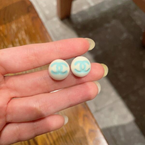 réplica,joyas,joyería,1:1,replica,fake,lujo,barato Pendientes vintage de doble C de Chanel, réplica original del logotipo (97ROG)