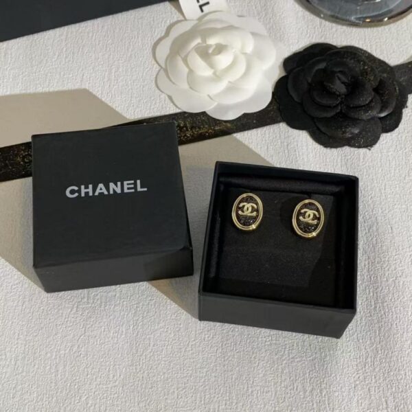 réplica,joyas,joyería,1:1,replica,fake,lujo,barato Pendientes de botón redondos con perla doble C de esmalte rosa Chanel 25C (ZFC3W)