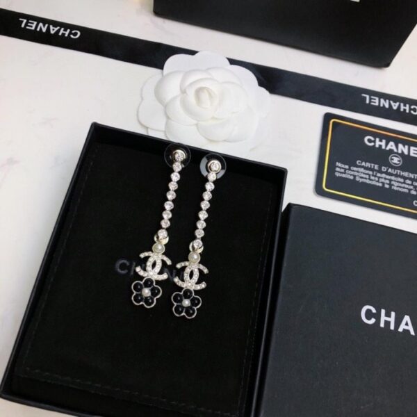 réplica,joyas,joyería,1:1,replica,fake,lujo,barato Pendientes Chanel con doble C y corazón azul claro (E4SEJ)
