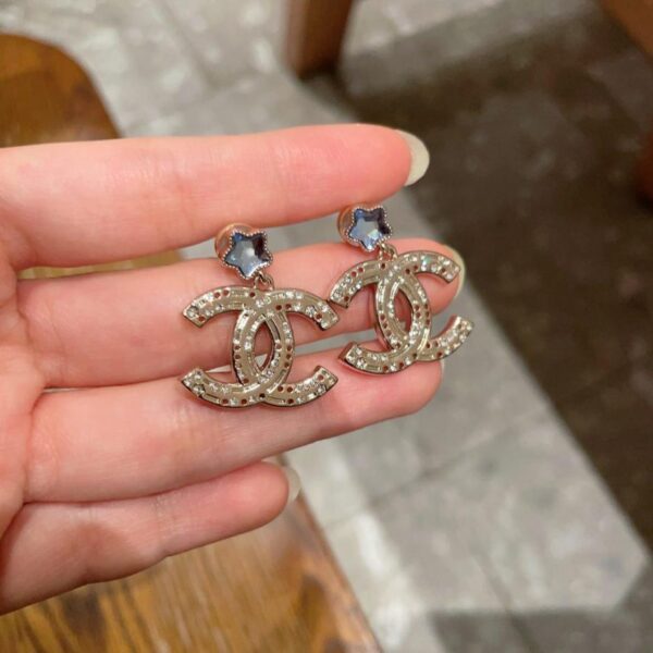 réplica,joyas,joyería,1:1,replica,fake,lujo,barato Pendientes vintage de doble C de Chanel, réplica original del logotipo (530EG)