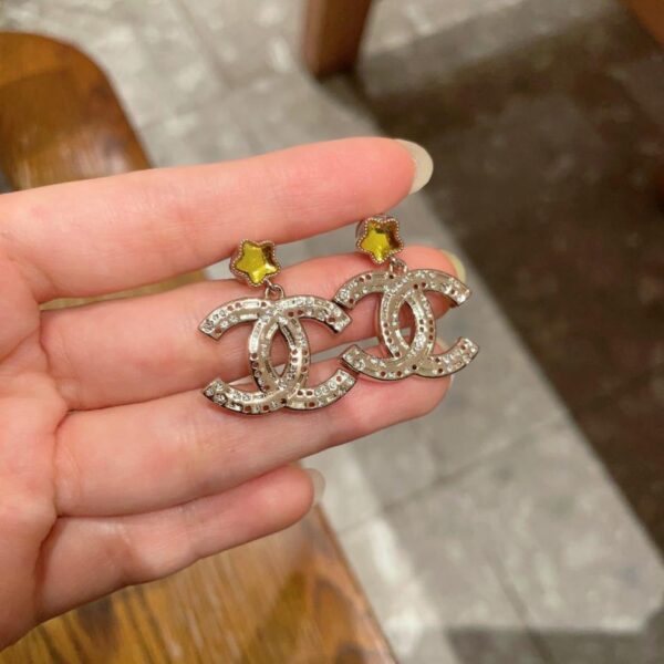 réplica,joyas,joyería,1:1,replica,fake,lujo,barato Pendientes vintage de doble C de Chanel, réplica original del logotipo (5D4FQ)