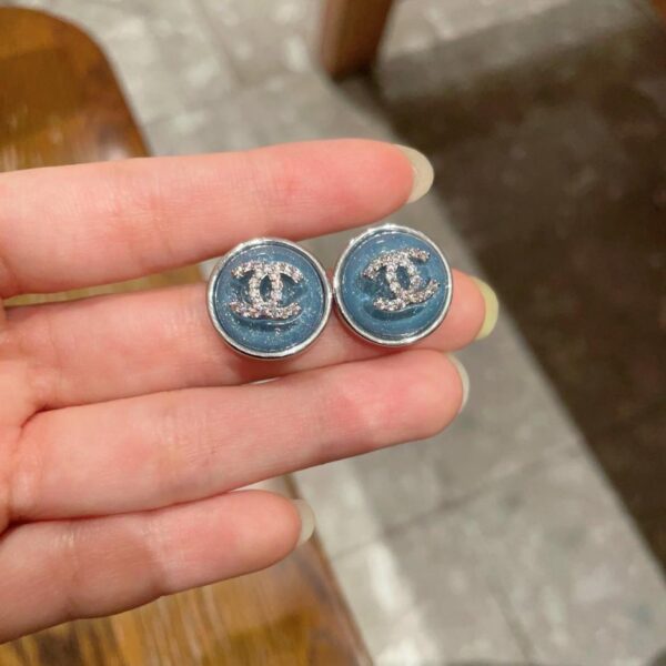 réplica,joyas,joyería,1:1,replica,fake,lujo,barato Pendientes vintage de doble C de Chanel, réplica original del logotipo (I1PHB)