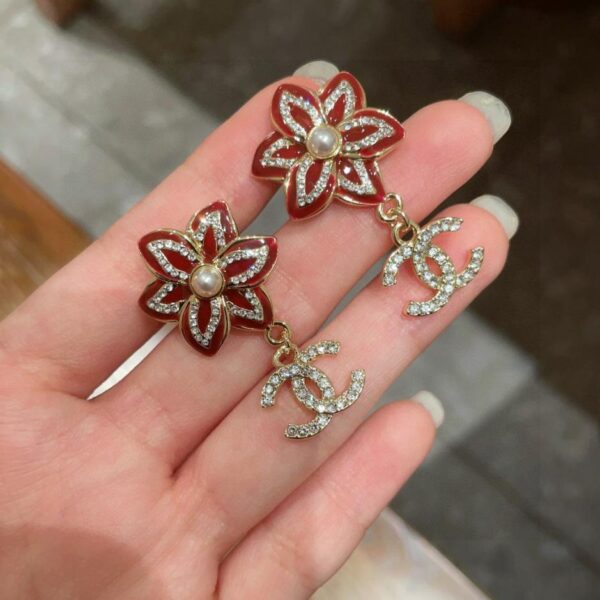 réplica,joyas,joyería,1:1,replica,fake,lujo,barato Pendientes vintage de doble C de Chanel, réplica original del logotipo (RFCOB)
