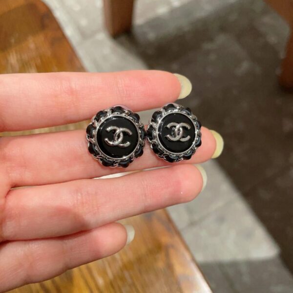 réplica,joyas,joyería,1:1,replica,fake,lujo,barato Pendientes vintage de doble C de Chanel, réplica original del logotipo (3GBHQ)