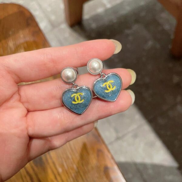 réplica,joyas,joyería,1:1,replica,fake,lujo,barato Pendientes vintage de doble C de Chanel, réplica original del logotipo (HFCPG)