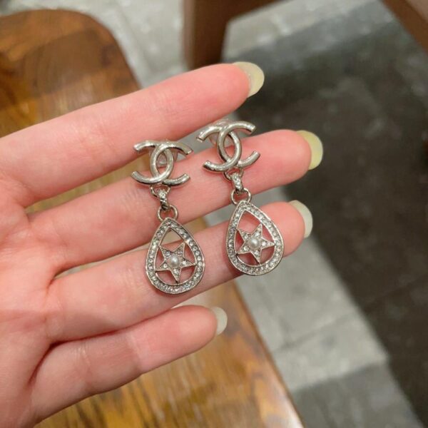 réplica,joyas,joyería,1:1,replica,fake,lujo,barato Pendientes vintage de doble C de Chanel, réplica original del logotipo (P0KJO)