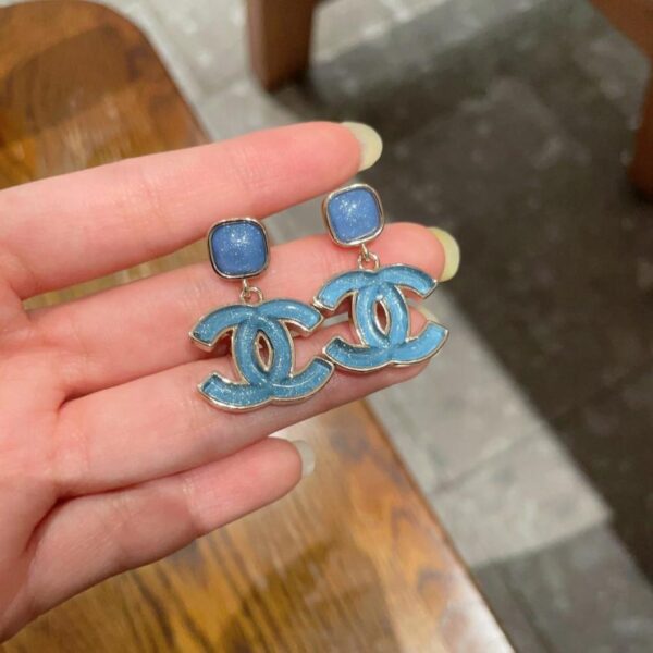réplica,joyas,joyería,1:1,replica,fake,lujo,barato Pendientes vintage de doble C de Chanel, réplica original del logotipo (Z2RAW)