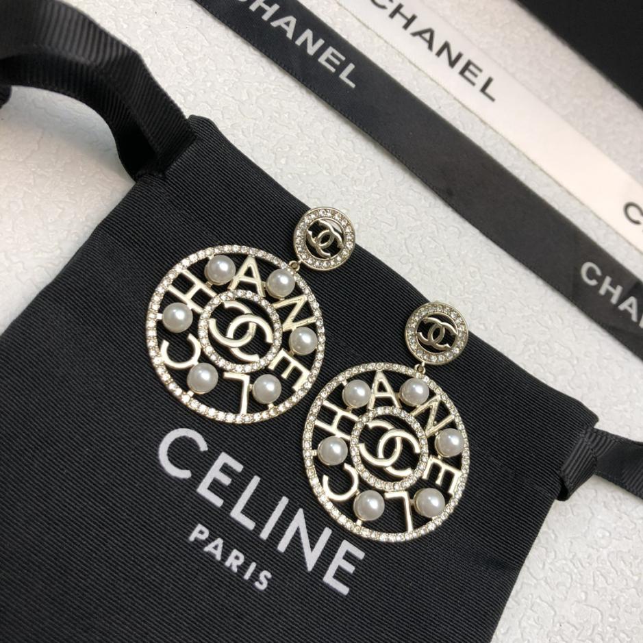 réplica,joyas,joyería,1:1,replica,fake,lujo,barato réplica,joyas,joyería,1:1,replica,fake,lujo,barato Pendientes Chanel, latón original, logotipo clásico (XDQXT)