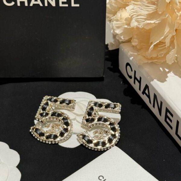 réplica,joyas,joyería,1:1,replica,fake,lujo,barato Pendientes de cuero negro de Chanel (URFUD)