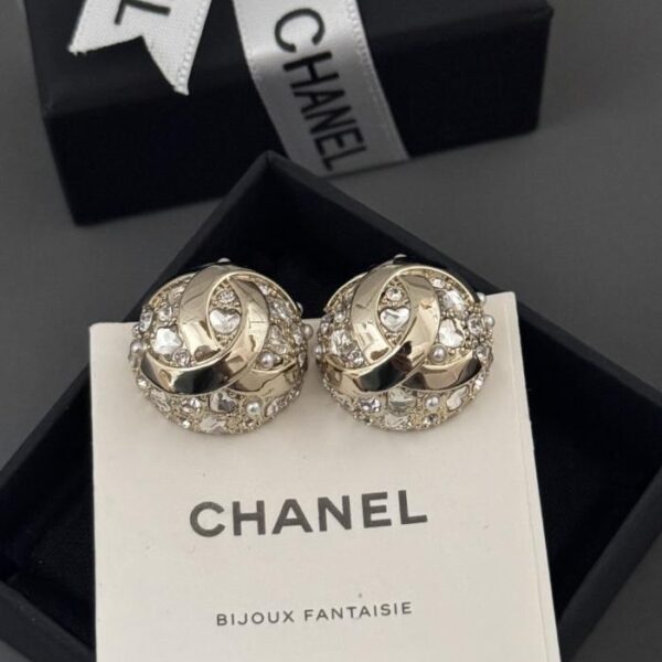 réplica,joyas,joyería,1:1,replica,fake,lujo,barato Nuevo broche de doble C retorcida con espejo dorado de Chanel 25s (B85MU)