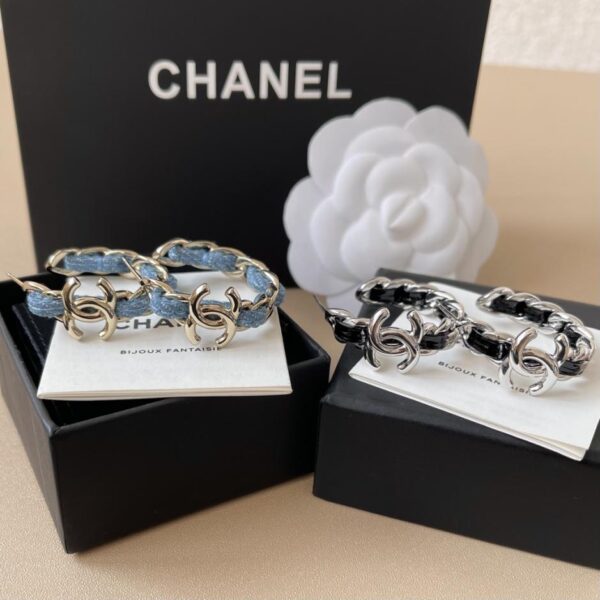 réplica,joyas,joyería,1:1,replica,fake,lujo,barato Pendientes de mezclilla Chanel de 25 peniques (IVKTL)
