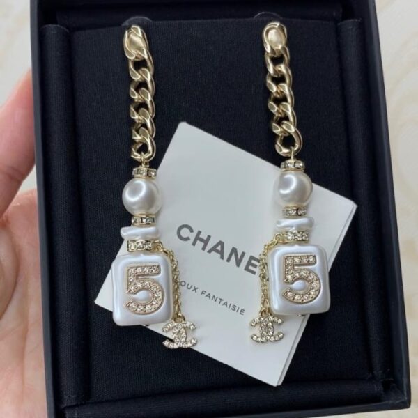 réplica,joyas,joyería,1:1,replica,fake,lujo,barato Pendientes del nuevo frasco de perfume de Chanel 22 (ACPDZ)