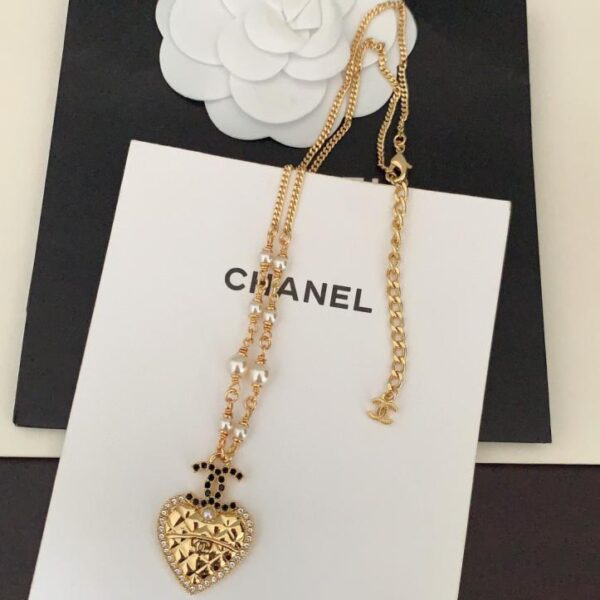 réplica,joyas,joyería,1:1,replica,fake,lujo,barato Collar de perlas de 5 letras de CHANEL (UP73B)