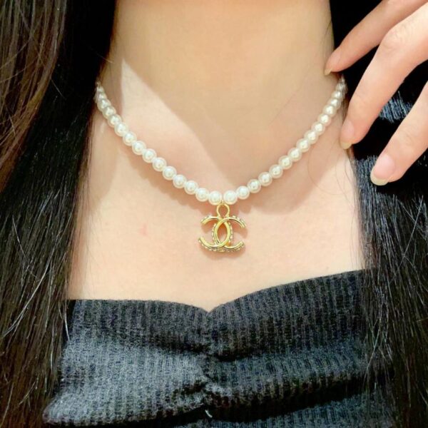réplica,joyas,joyería,1:1,replica,fake,lujo,barato Collar con letras vintage de Chanel (ZNUQZ)