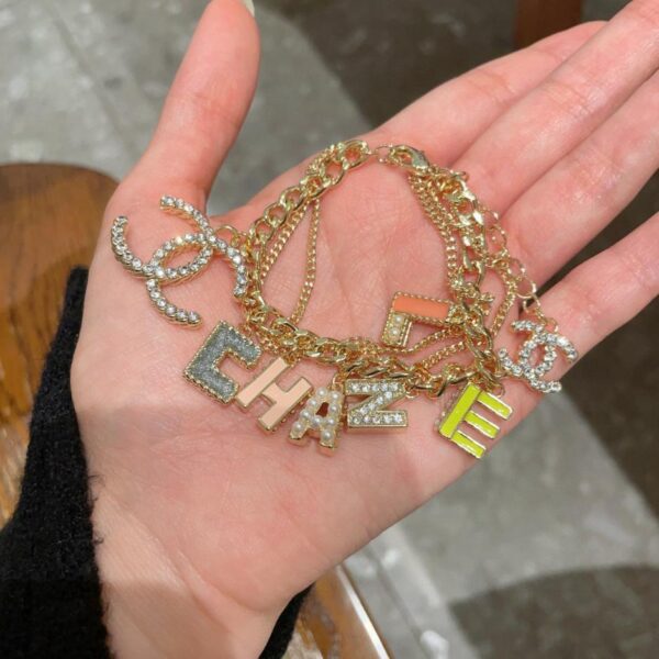 réplica,joyas,joyería,1:1,replica,fake,lujo,barato Collar de perlas y diamantes cuadrados de cristal de Chanel, de latón macizo ZP (KFB1W)