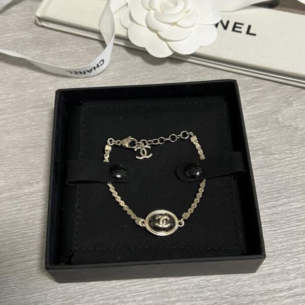 réplica,joyas,joyería,1:1,replica,fake,lujo,barato Collar ovalado de obsidiana fina artesanal Chanel 25a (00R45)