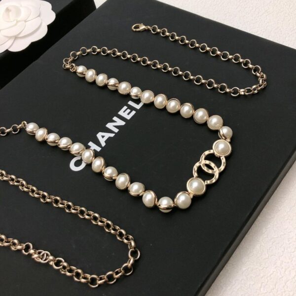 réplica,joyas,joyería,1:1,replica,fake,lujo,barato Collar de cintura con cuentas circulares de doble C de Chanel (8D9VG)