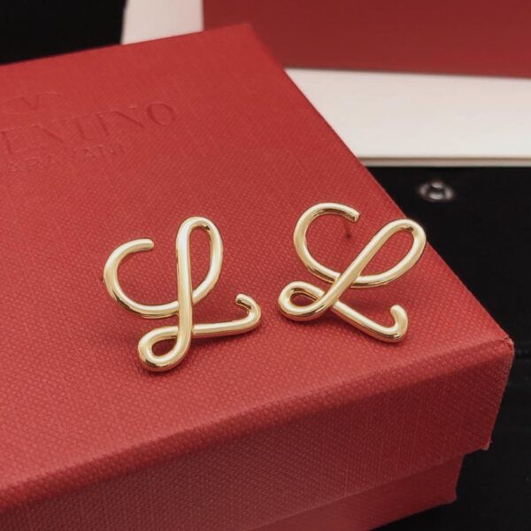 réplica,joyas,joyería,1:1,replica,fake,lujo,barato Pendientes Loewe de último modelo pulidos, de latón ZP (SZ4O0)