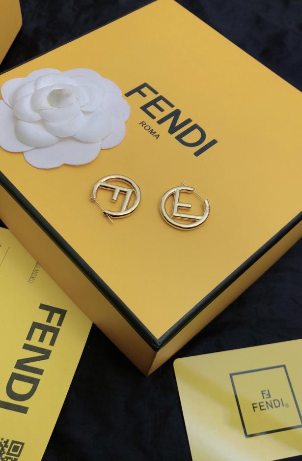 réplica,joyas,joyería,1:1,replica,fake,lujo,barato réplica,joyas,joyería,1:1,replica,fake,lujo,barato Pendientes con el nuevo logotipo de FENDI, alta personalización (ELYX5)