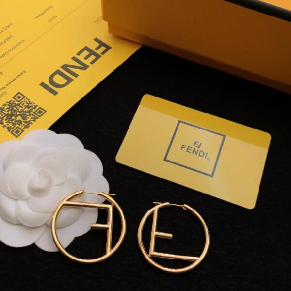réplica,joyas,joyería,1:1,replica,fake,lujo,barato Nuevos pendientes Fendi F de alta personalización (GPAD3)