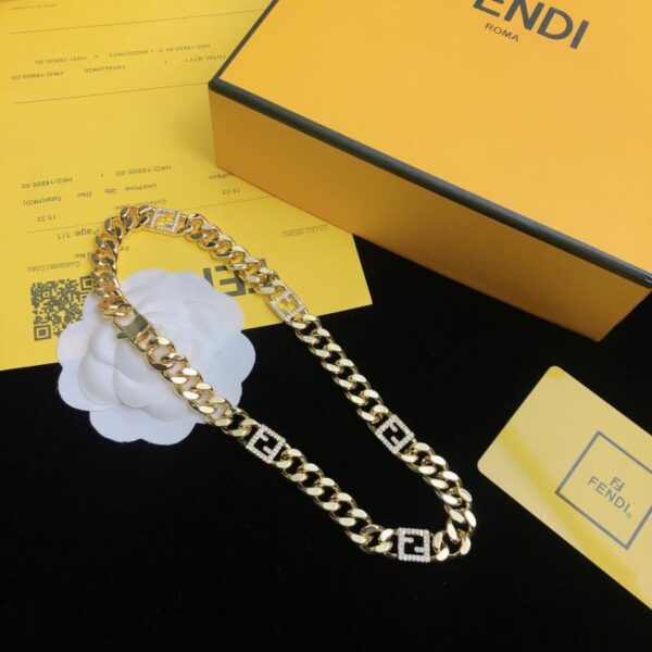 réplica,joyas,joyería,1:1,replica,fake,lujo,barato Nuevo collar FENDI de alta personalización (3EWZR)
