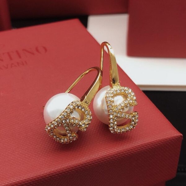 réplica,joyas,joyería,1:1,replica,fake,lujo,barato Pendientes Valentino de último modelo con forma de perla, de latón ZP (A01JW)
