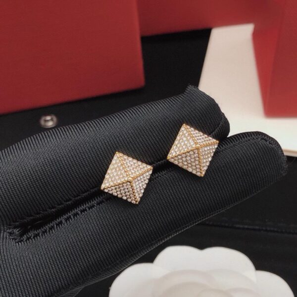 réplica,joyas,joyería,1:1,replica,fake,lujo,barato Pendientes Valentino con diamantes triangulares y cuadrados (ME1PK)