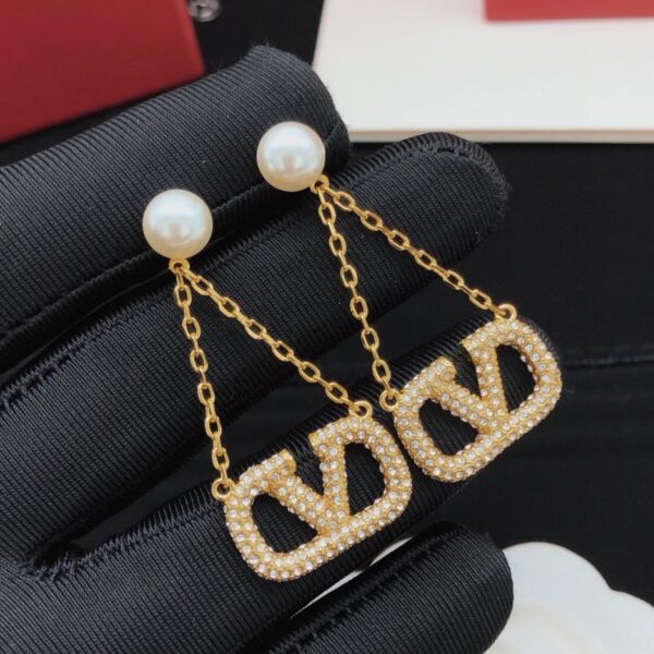 réplica,joyas,joyería,1:1,replica,fake,lujo,barato Pendientes Valentino con borlas y diamantes (KV9I4)