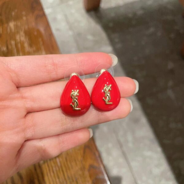 réplica,joyas,joyería,1:1,replica,fake,lujo,barato Nuevos pendientes YSL de aguja de plata 925 (AAG3Q)