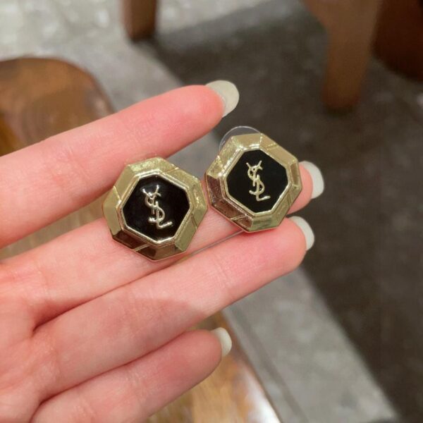 réplica,joyas,joyería,1:1,replica,fake,lujo,barato Nuevos pendientes YSL de aguja de plata 925 (GJXH4)