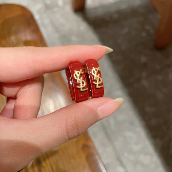 réplica,joyas,joyería,1:1,replica,fake,lujo,barato Nuevos pendientes YSL de aguja de plata 925 (GW3XU)