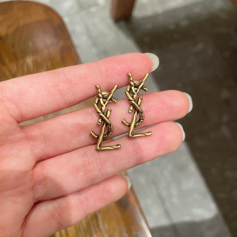 réplica,joyas,joyería,1:1,replica,fake,lujo,barato réplica,joyas,joyería,1:1,replica,fake,lujo,barato Nuevos pendientes YSL de aguja de plata 925 (ZMFXH)
