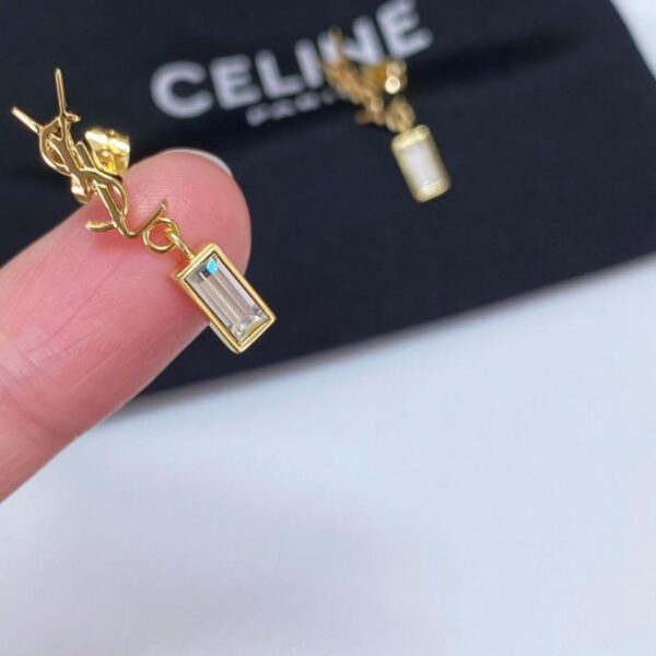 réplica,joyas,joyería,1:1,replica,fake,lujo,barato Nuevos pendientes YSL de aguja de plata 925 (CFIBA)