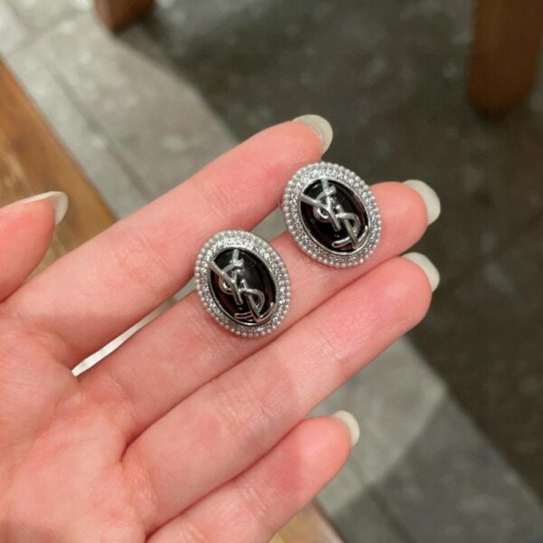 réplica,joyas,joyería,1:1,replica,fake,lujo,barato Nuevos pendientes YSL de aguja de plata 925 (CFIBA)